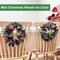 3 Pcs 9.5 Inch Small Christmas Wreath Mini Christmas Door Wreath with Ball Frosted Pinecone Berried Holly Christmas Decorations for Indoor Window Wall Stairs Room Home Office Decor Kitchen